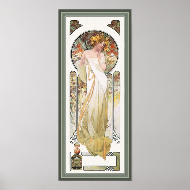 Impressão de Mucha Poster: Sylvais Perfume Ad (Frente)