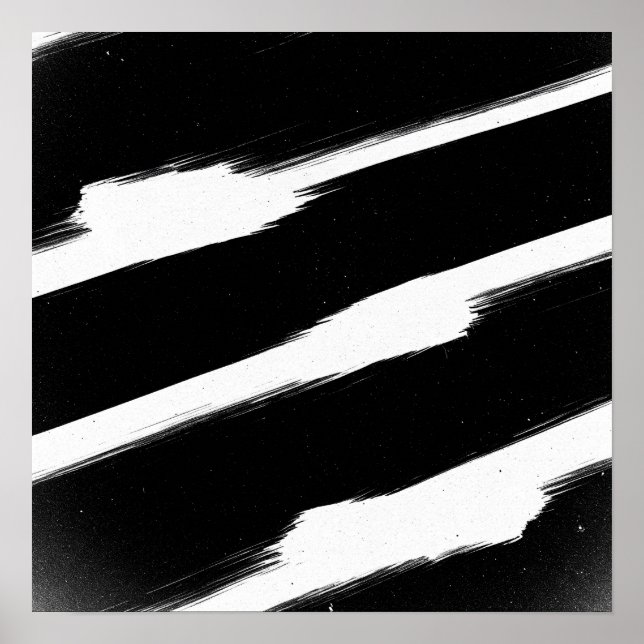 Impressão de Muro Monocromático Elegante | Preto C (Frente)