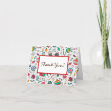 Impressão de Natal divertido - Notas de agradecime