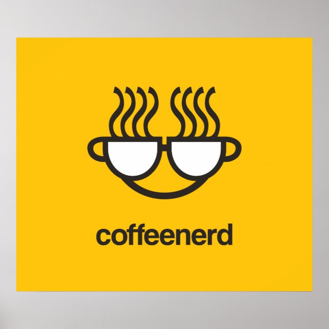 Impressão de Nerd de café / poster (Frente)