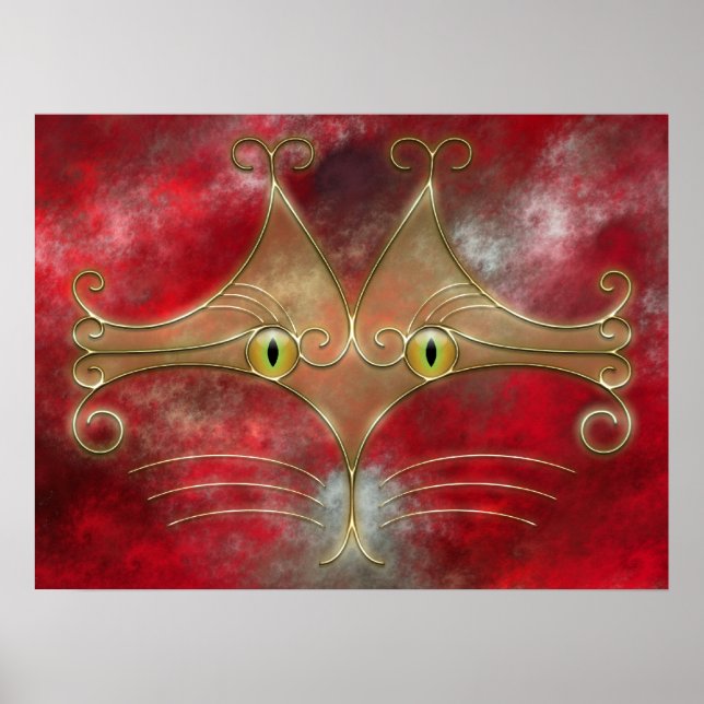 Impressão de olhos de gato (Frente)