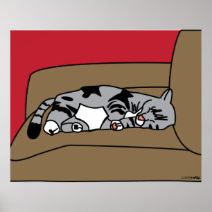 Impressão de Olivia do gato do sono