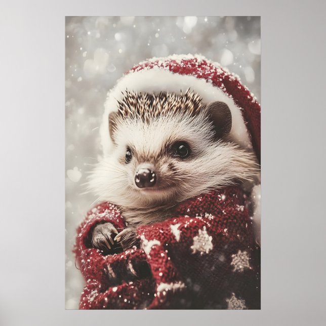 Impressão de Ouriço de Natal, Arte de Parede de Fé (Frente)