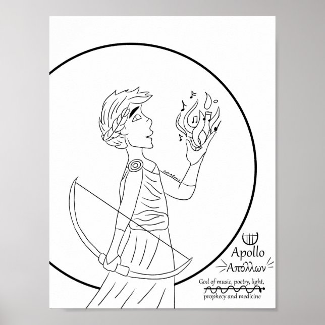 Impressão de Página de Coloração do Apollo (Frente)