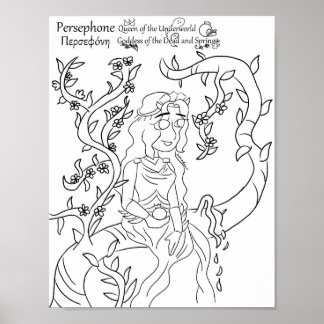 Impressão de Página de Coloração do Perséfone