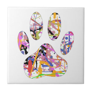 Impressão de Paint Splatter Dog Paw