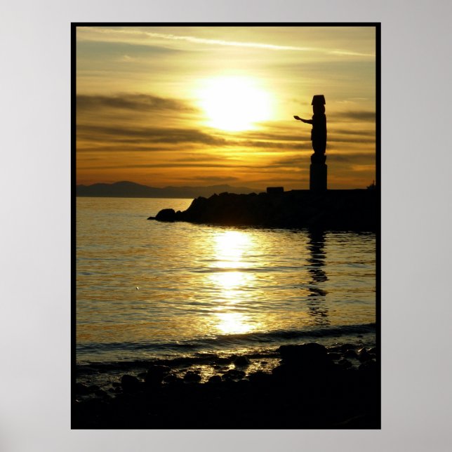 Impressão de paisagem canadense na costa oeste (Frente)