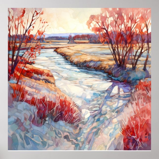 Impressão de Paisagem de outono do País (Frente)