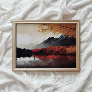 Impressão de Paisagem de Outono, Pintura de Outono