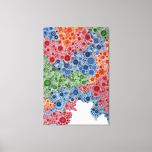 Impressão de Paisagem de Ponto do Círculo Arco-Íri (Frente)