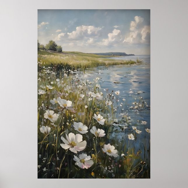 Impressão de Paisagem de Primavera, Campo de Flore (Frente)