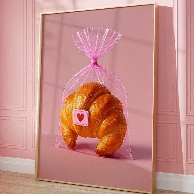 Impressão de Parede Croissant, Engraçada, Arte De  (Croissant art)