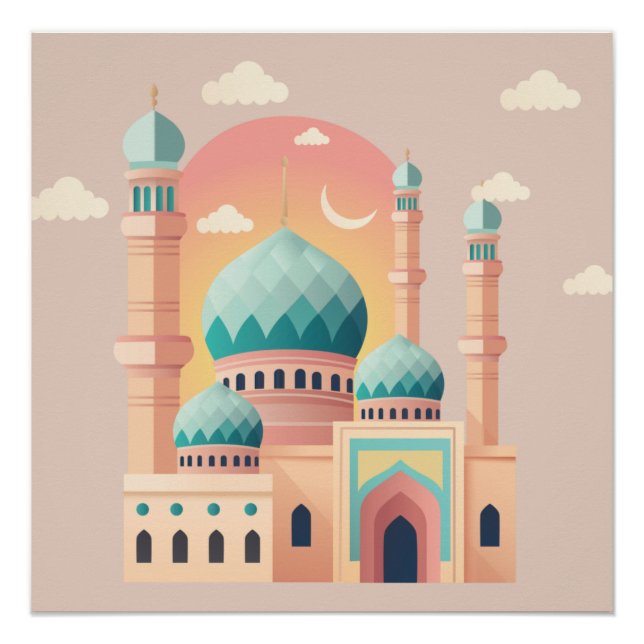 Impressão de Parede de Celebração do Ramadão (Frente)
