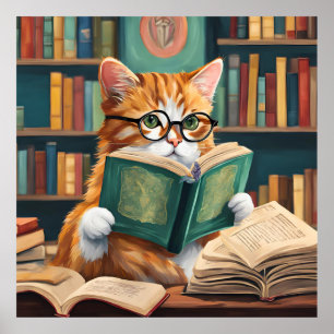 Impressão de Parede de Gato de Bookie - Gato de Le