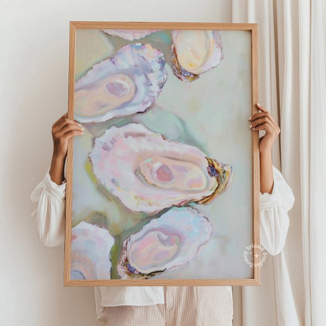 Impressão de Parede de Ostras Pintura Pastel Alta  (Criador carregado)
