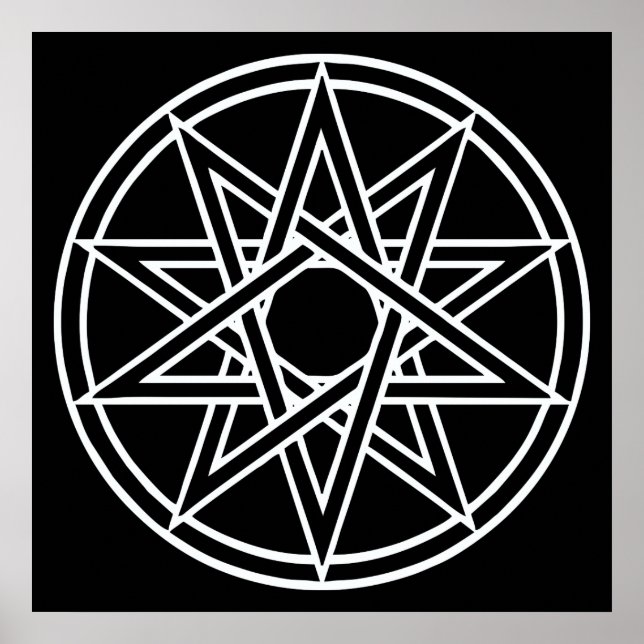 impressão DE PAREDE GEOMÉTRICA DE 10 PONTOS. (Frente)