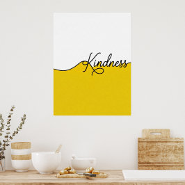 Impressão de Parede Minimalista Cortesia Cursiva E