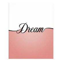 Impressão de Parede Minimalista Sonho Cursivo Eleg