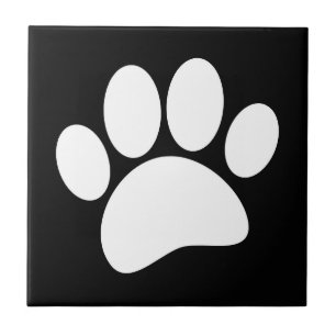 Impressão de Pata de Cachorro Branca 