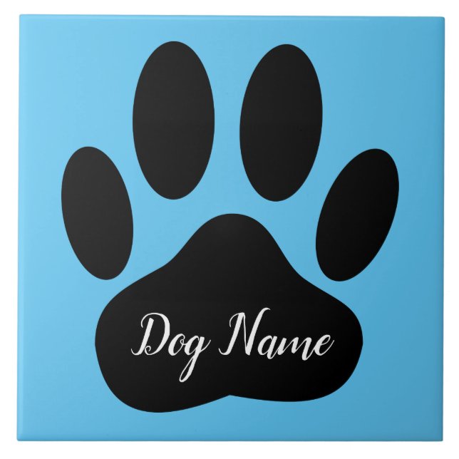 Impressão de Pata de Cachorro Com Nome Editável (Frente)