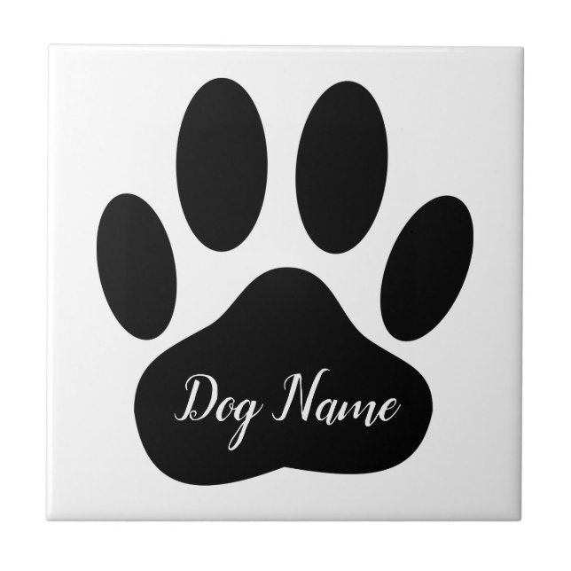Impressão de Pata de Cachorro Com Nome Personaliza (Frente)