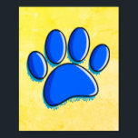 Impressão de Pata de Cachorro de Arte do grafite<br><div class="desc">Impressão de pata de cão de grafite de arte de rua. Posters personalizados. Ideia de presente para amantes de cães de todas as idades.</div>