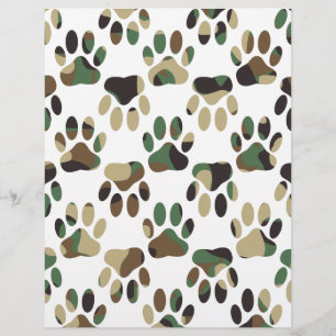 Impressão de Pata de Cachorro Padrão da Camo