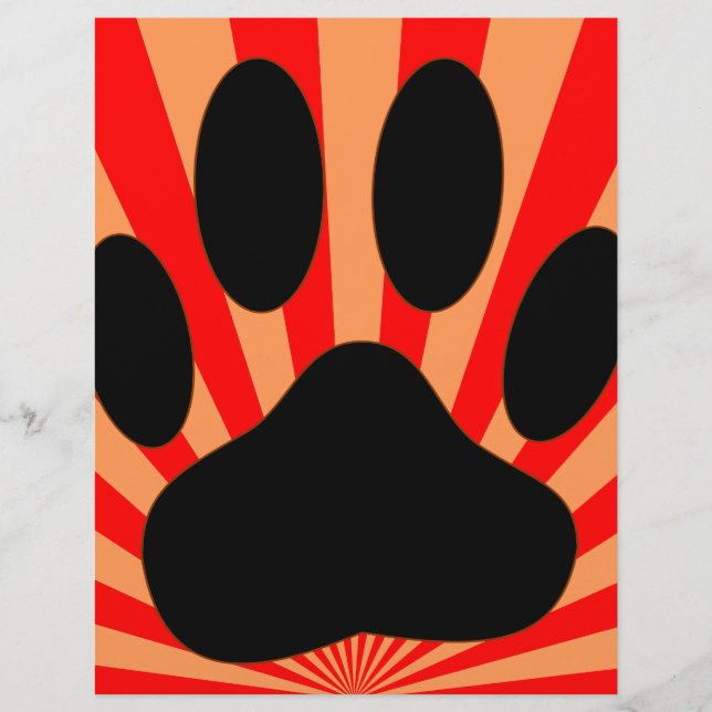 Impressão de Pata de Cachorro Radiante (Frente)