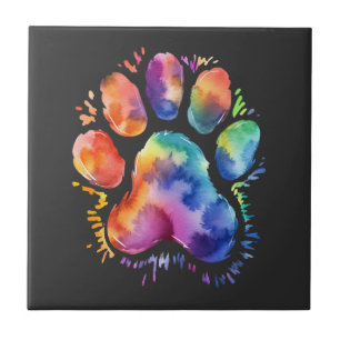 Impressão de pata de cachorro tingimento para aman