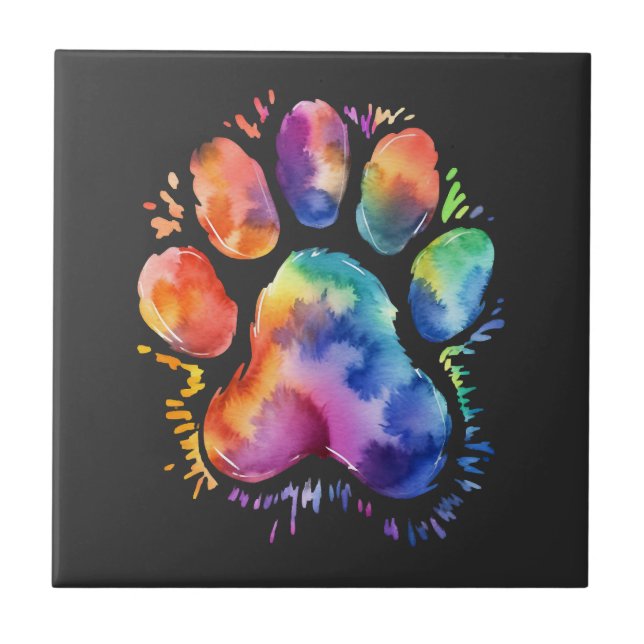 Impressão de pata de cachorro tingimento para aman (Frente)