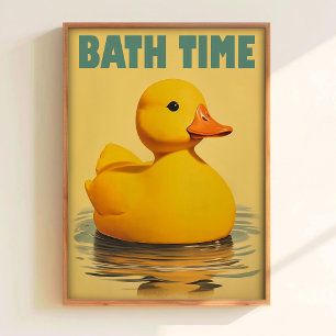 Impressão de Pato Fofo no Banho Pato de Borracha A