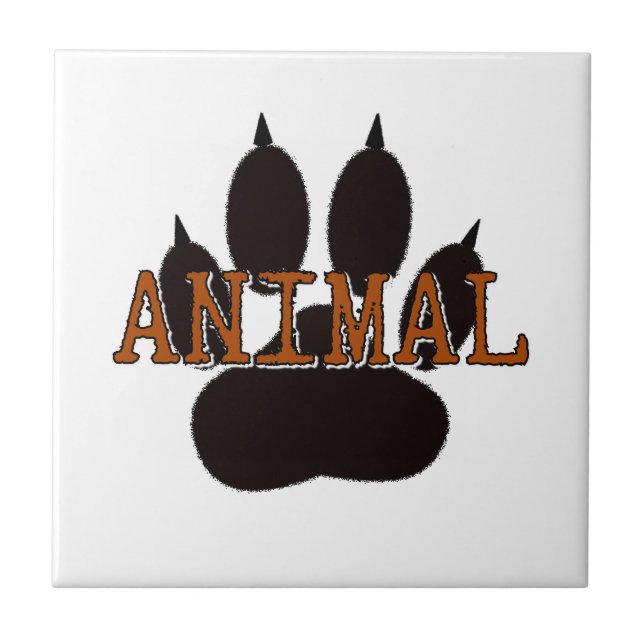 Impressão de Paw Animal Preto (Frente)
