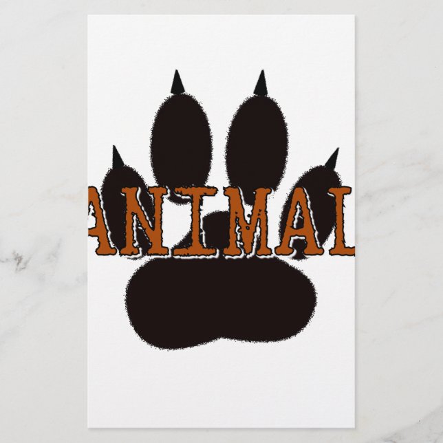 Impressão de Paw Animal Preto (Frente)