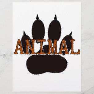 Impressão de Paw Animal Preto