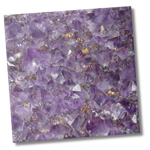 Impressão de pedra de cristal Amethyst roxo