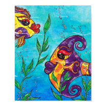 Impressão de Peixe rico