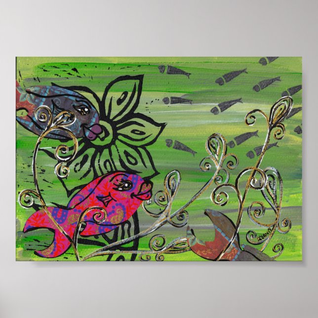 Impressão de Peixes de Peixe (Frente)