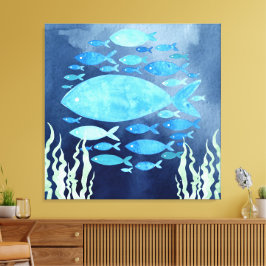 Impressão De Peixes No Mar