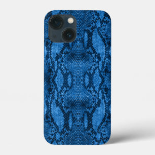 Impressão de Pele de Cobra Azul