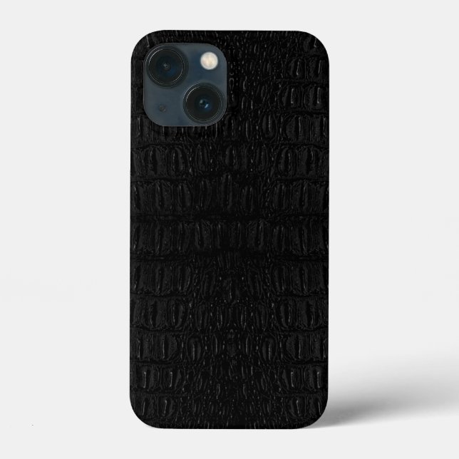 Impressão de Pele de Jacaré Preto Novo (Verso)