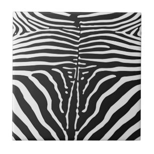 Impressão de pele Zebra Autêntica - faixa branca p