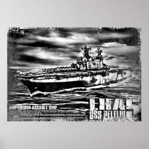 Impressão de Peleliu do navio de assalto anfíbio
