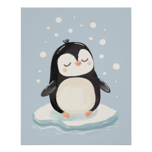Impressão de Pengin Bonito, Arte de Muro de Enferm