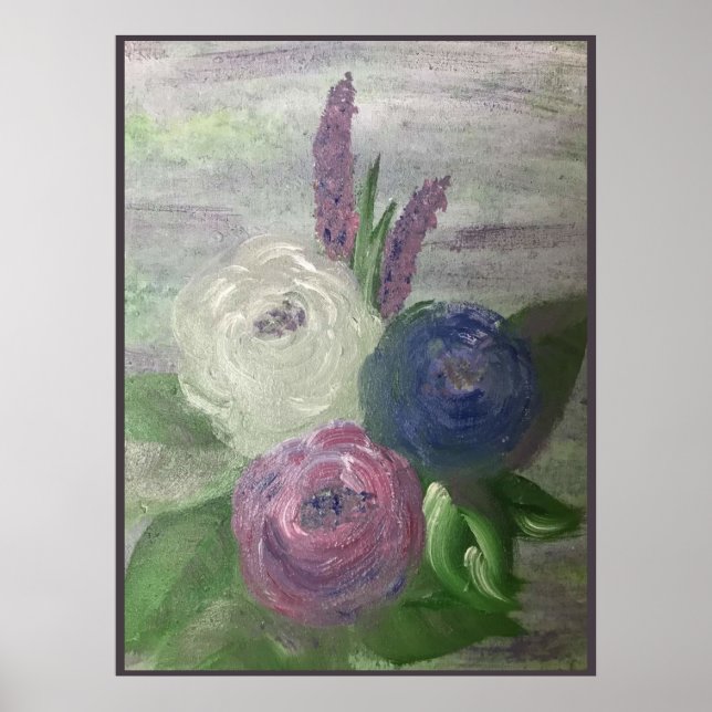 Impressão de Peonias & Malvariscas, Cartaz (Frente)