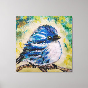 Impressão de Pequena Pássaro Azul
