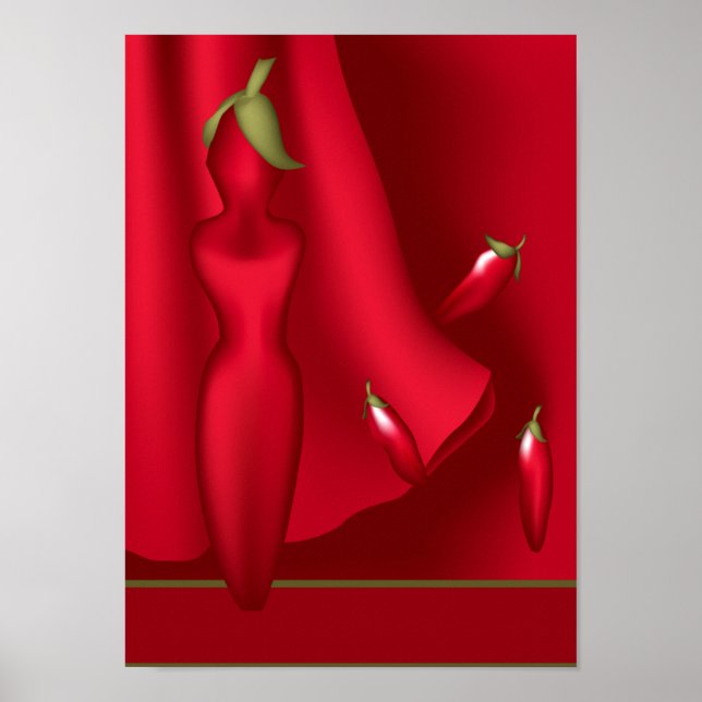 Impressão de pimenta-pimenta-quente (Frente)