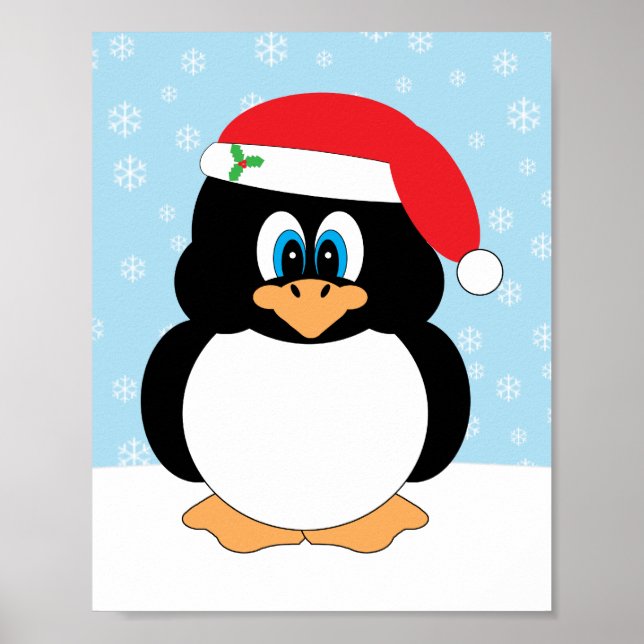 Impressão de Pinguim Natal (Frente)