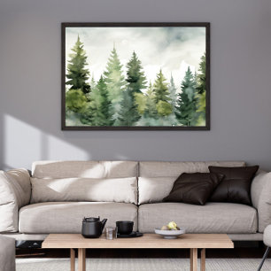 Impressão de Pinheiro   Arte de Parede de Paisagem
