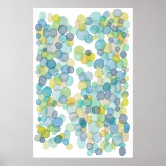 Impressão de pintura artística em aquarela do Ocea