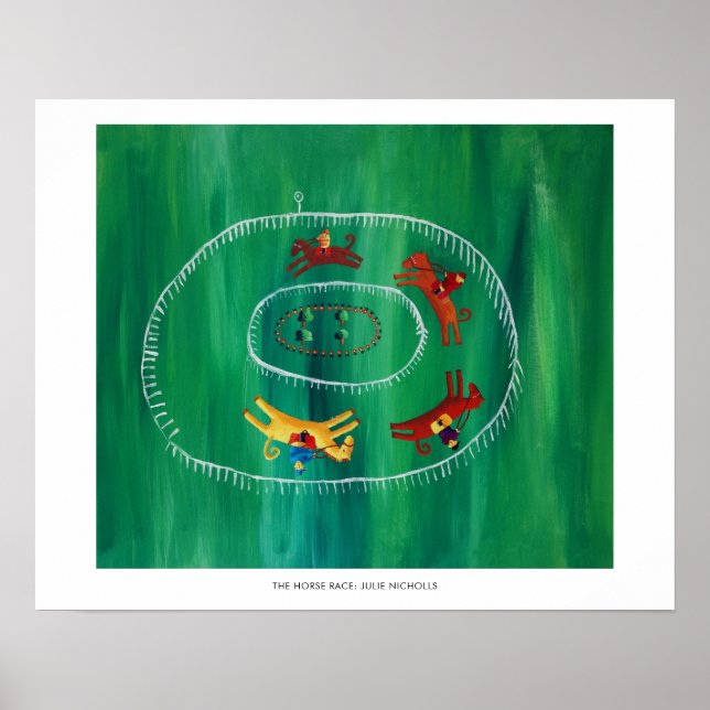 Impressão de Pintura Contemporânea Raça-Cavalo (Frente)